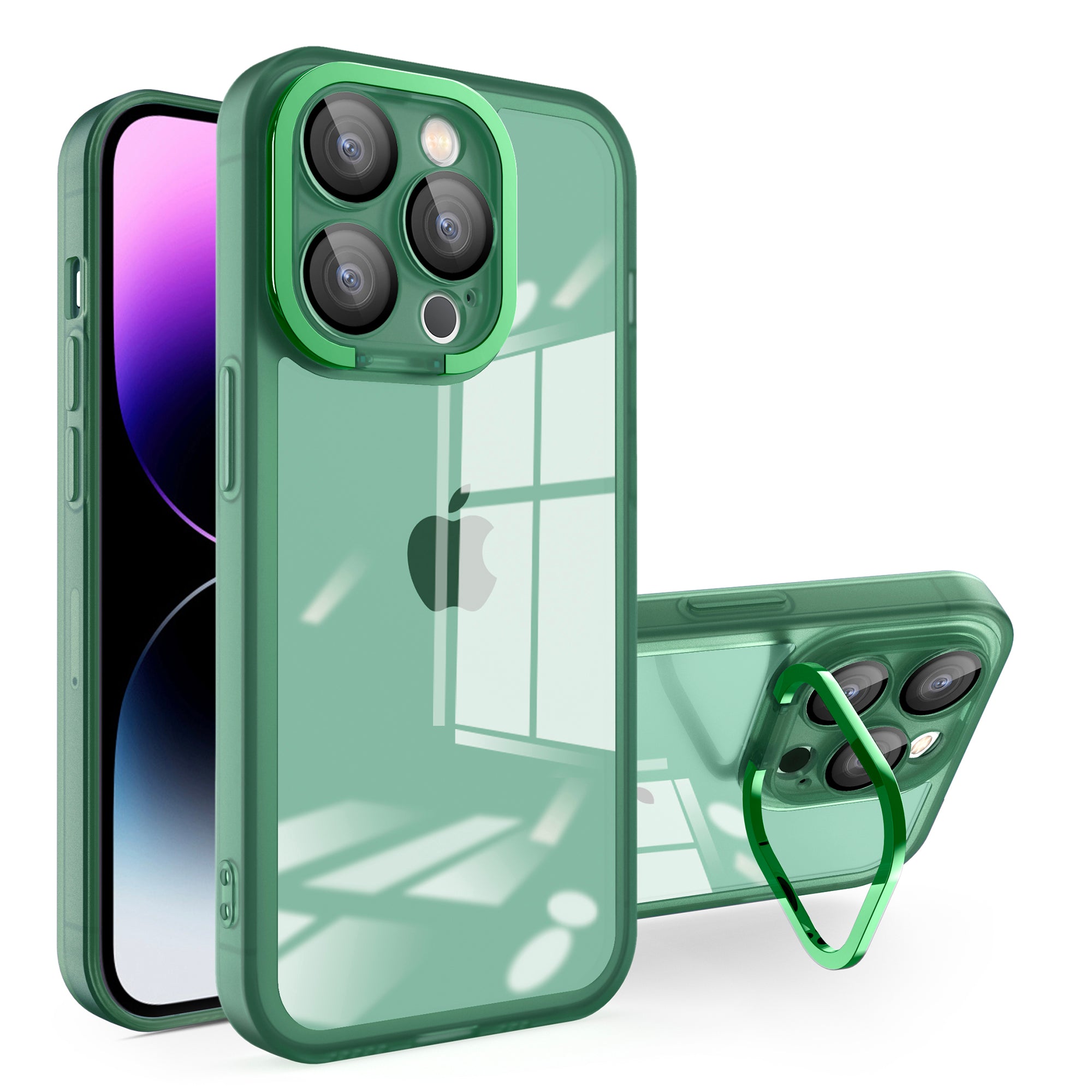 For iPhone 14 Pro Max Camera Protection Kickstand Cover Matte Clear Acrylic+PC+TPU Phone Case For iPhone 14 Pro Max Camera Protection Kickstand Cover Matte Clear Acrylic+PC+TPU Phone Case